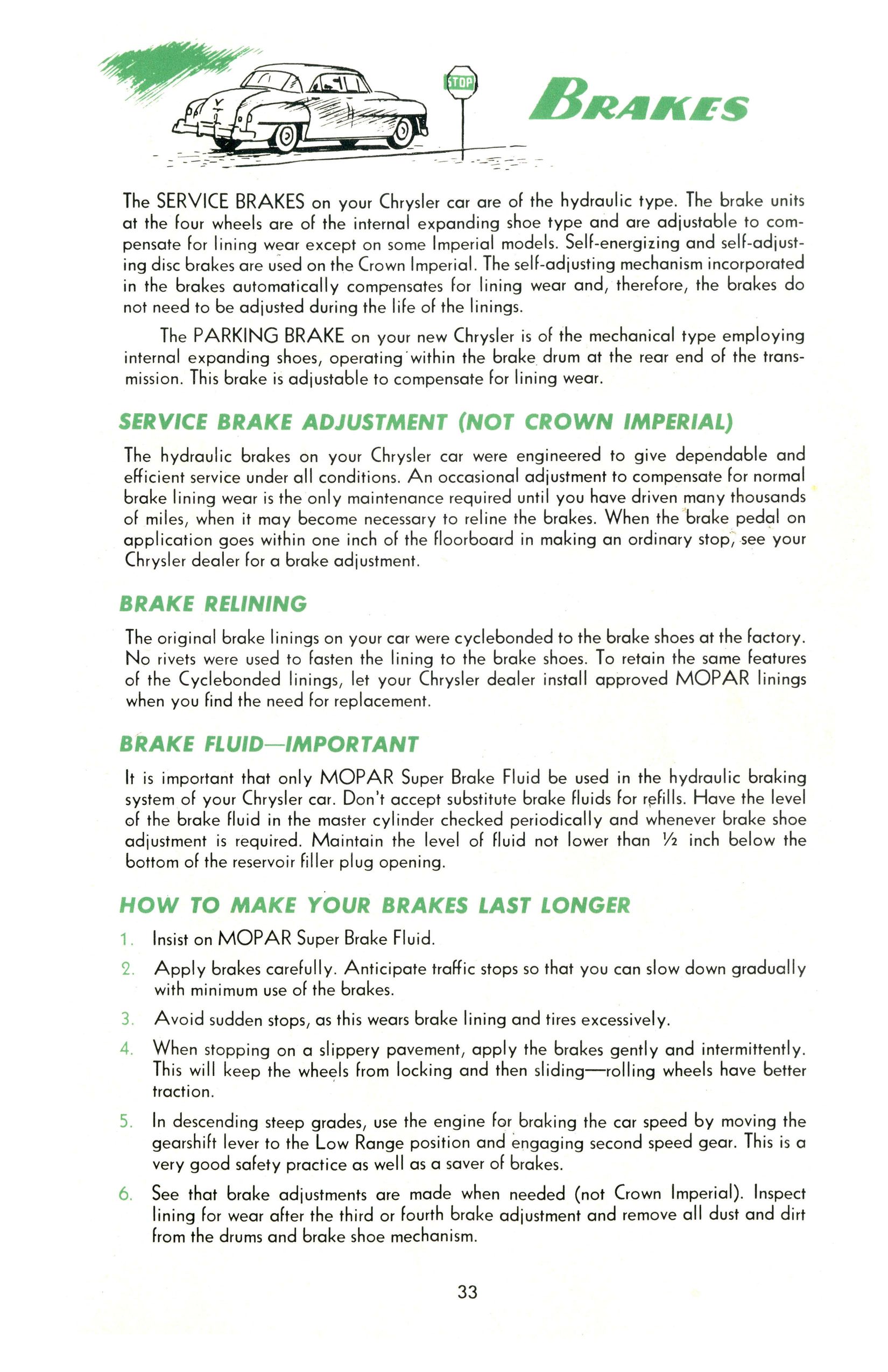 1951 Chrysler Saratoga New York Imperial Manual Page 55
